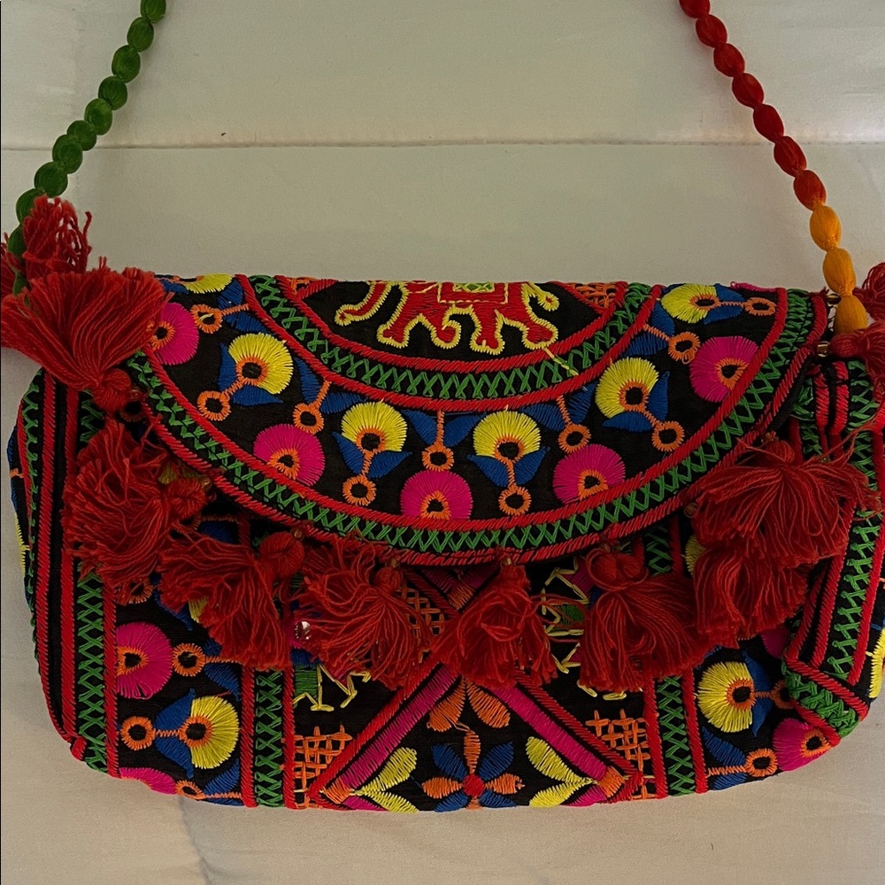 Colorful Embroidered Women's Bag